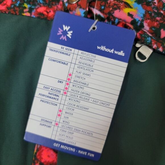 Without Walls Jacket Size Small Floral Snap Button Up Green - Picture 5 of 7